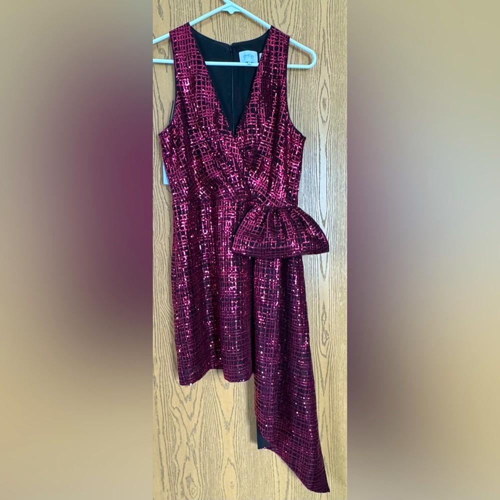 One 33 Social Party Cocktail Dress; Fuchsia Pink Sequin; Women’s Size 8
